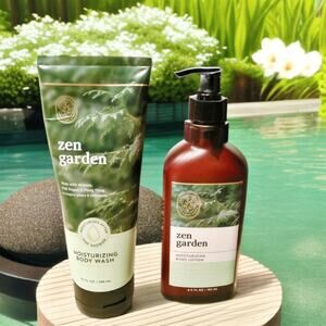 ZEN GARDEN BODY WASH & BODY LOTION AROMATHERAPY BATH AND BODY 2-PIECE SET